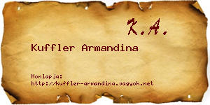 Kuffler Armandina névjegykártya